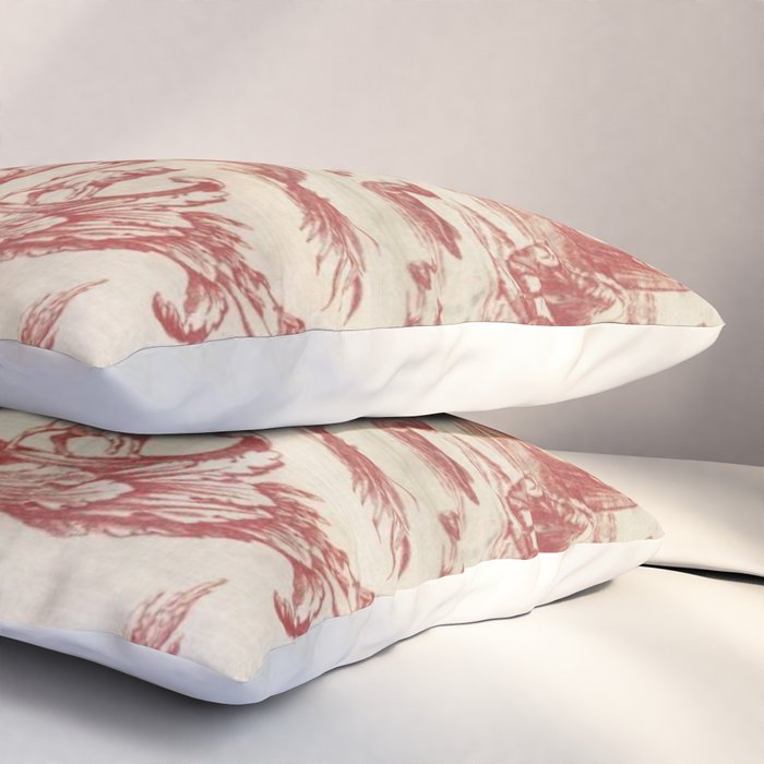 Antique 1900 Neoclassical Romantic Pastoral Toile de Jouy Pillow Sham Gallery Image 3