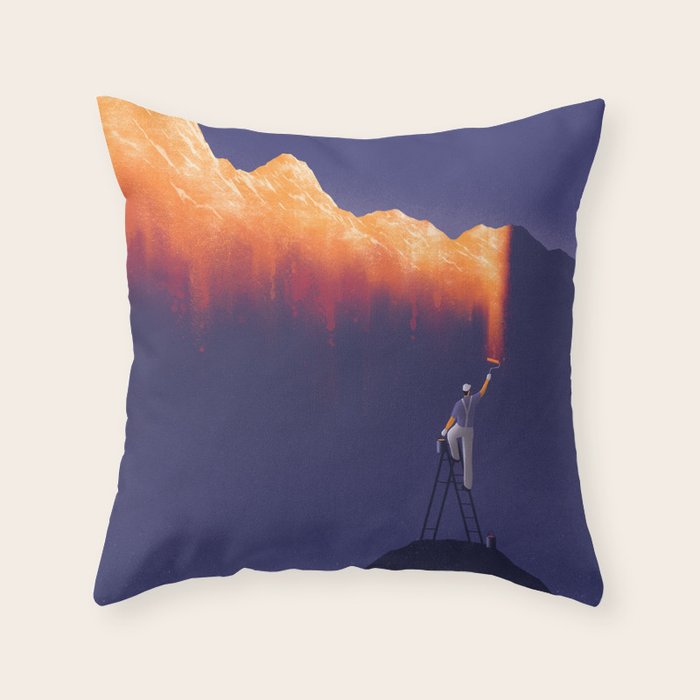 Mountain Sunrise Throw Pillow Gallery Image 1