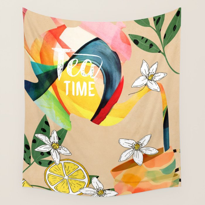 Tea Time 2 Wall Tapestry Gallery Image 4