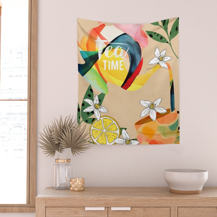 Tea Time 2 Wall Tapestry Gallery Image 2