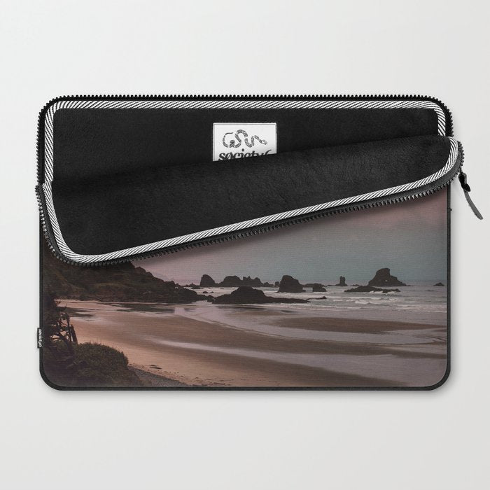 Oregon Sunset - Coastal Nature, Landscape Photography Laptop Sleeve Gallery Image 2