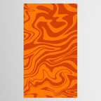Retro Liquid Swirl, Melting Orange Tiger Tablecloth Gallery Image 2