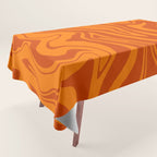 Retro Liquid Swirl, Melting Orange Tiger Tablecloth Gallery Image 1