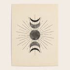 Boho sun and moon Poster Gallery Image 4