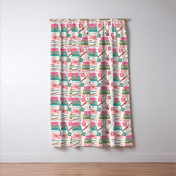 Vintage Mid-Century Stationery Window Curtain Gallery Image 3