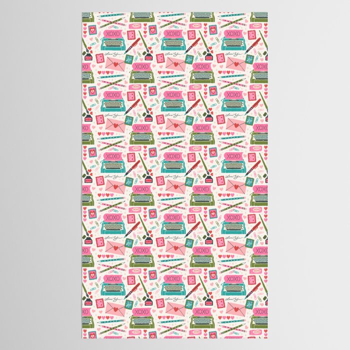 Vintage Mid-Century Stationery Tablecloth Gallery Image 2