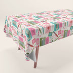 Vintage Mid-Century Stationery Tablecloth Gallery Image 1