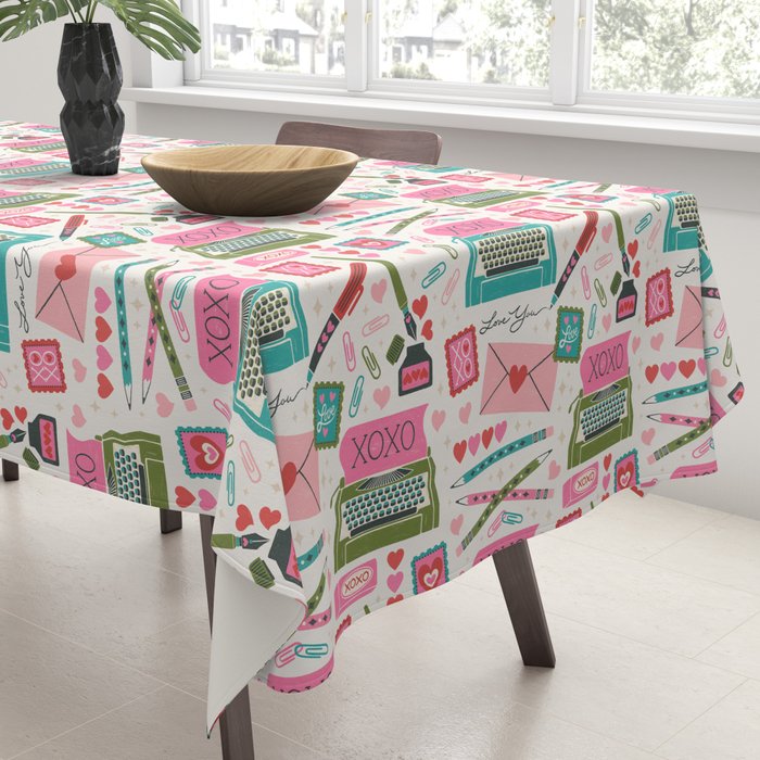 Vintage Mid-Century Stationery Tablecloth Gallery Image 3