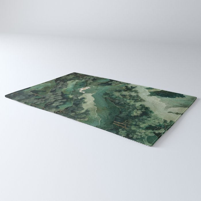Japanese Wall Art Maximalist Forest Fox Print Japandi Art Sage Green Botanical Wabi Sabi Painting Rug Gallery Image 3