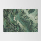 Japanese Wall Art Maximalist Forest Fox Print Japandi Art Sage Green Botanical Wabi Sabi Painting Rug Gallery Image 2