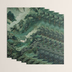 Japanese Wall Art Maximalist Forest Fox Print Japandi Art Sage Green Botanical Wabi Sabi Painting Wrapping Paper Gallery Image 3