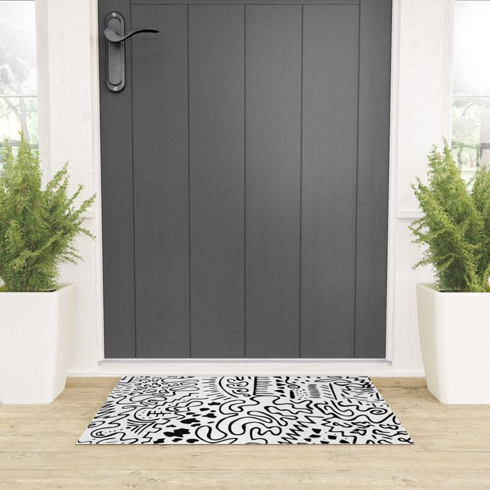 Doodle Art Welcome Mat Gallery Image 3