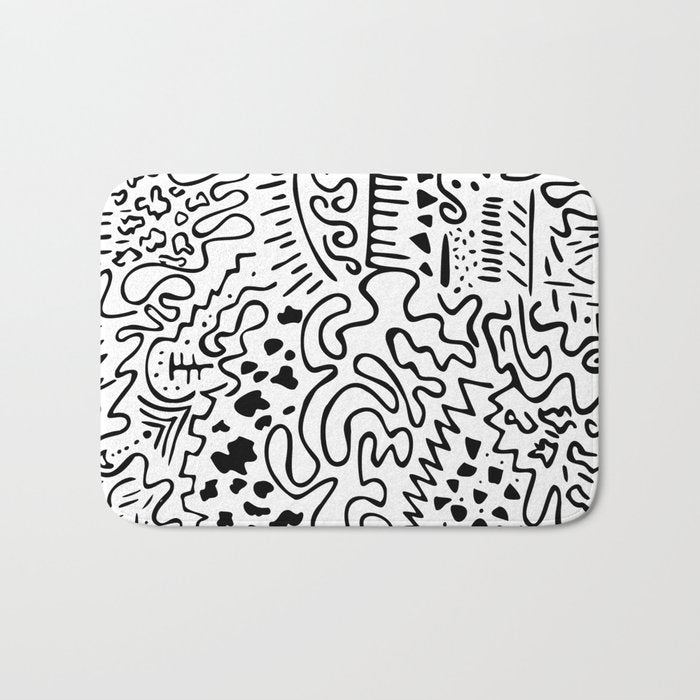 Doodle Art Bath Mat Gallery Image 1