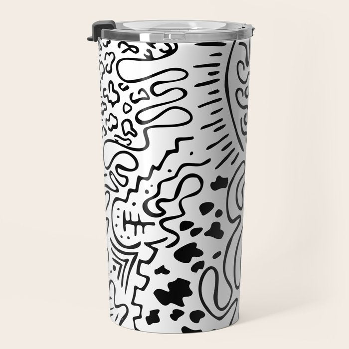 Doodle Art Travel Mug Gallery Image 3