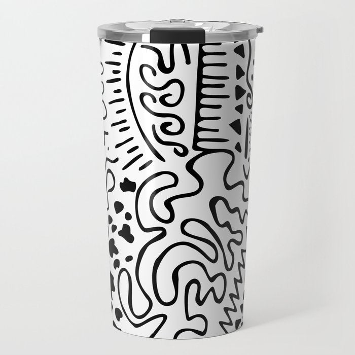Doodle Art Travel Mug Gallery Image 1