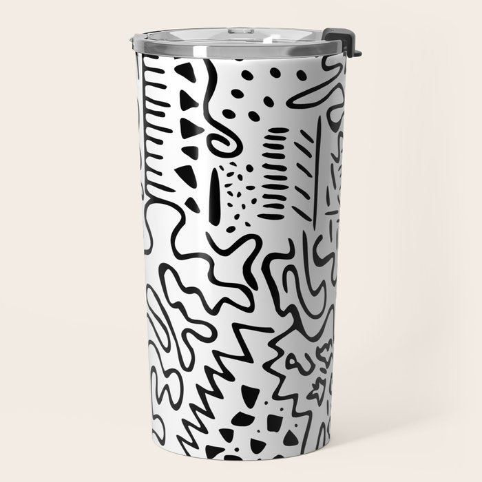 Doodle Art Travel Mug Gallery Image 2