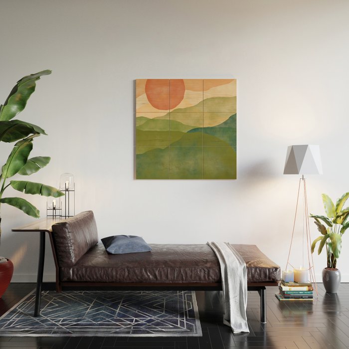 Abstract Art Print - Watercolor Mountain #1 Wood Wall Art Gallery Image 2