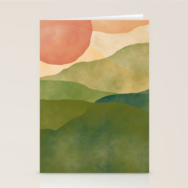 Abstract Art Print - Watercolor Mountain #1 Stationery Card Gallery Image 1