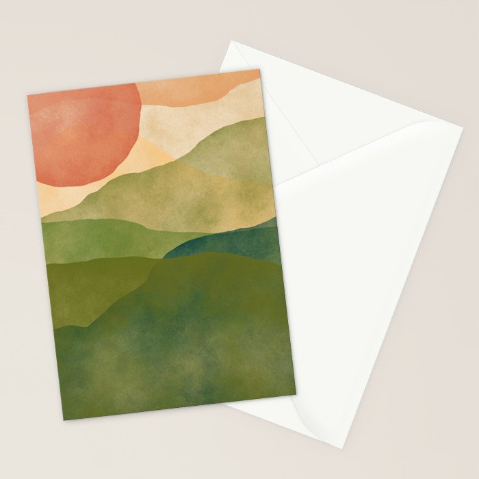 Abstract Art Print - Watercolor Mountain #1 Stationery Card Gallery Image 2