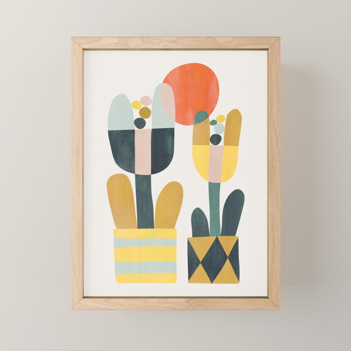 Two flowers Mini Art Print Gallery Image 1