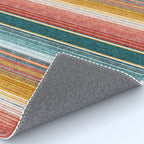 serape southwest stripe - orange & teal Rug Gallery Image 4