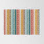 serape southwest stripe - orange & teal Rug Gallery Image 2
