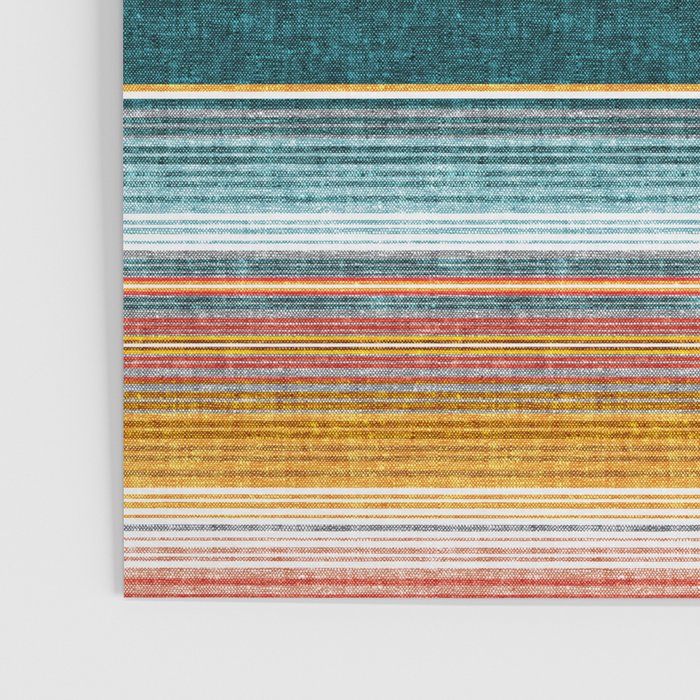 serape southwest stripe - orange & teal Poster Gallery Image 3