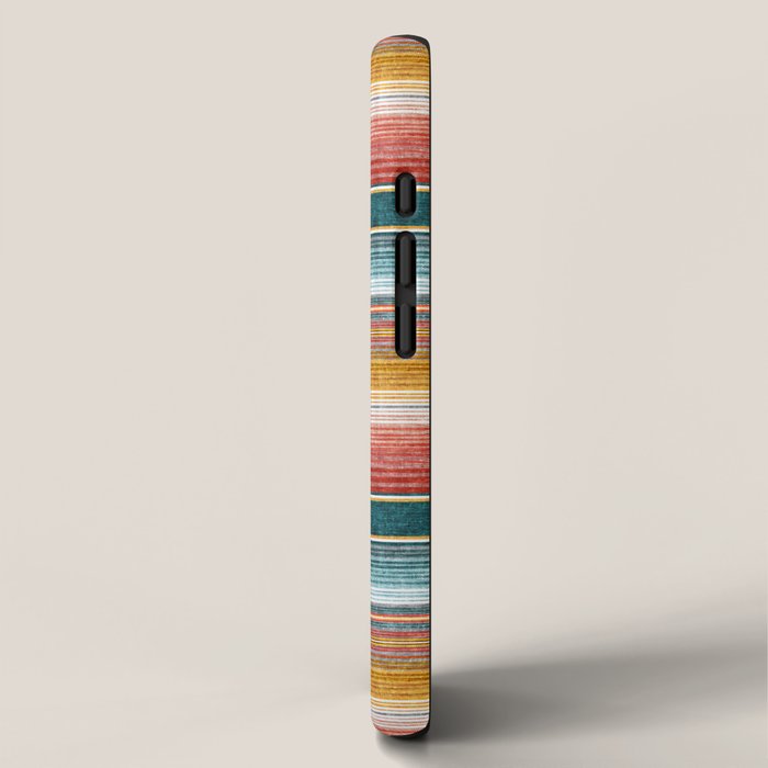 serape southwest stripe - orange & teal iPhone Case Gallery Image 2