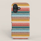 serape southwest stripe - orange & teal iPhone Case Gallery Image 1