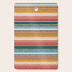 serape southwest stripe - orange & teal Cutting Board Gallery Image 1