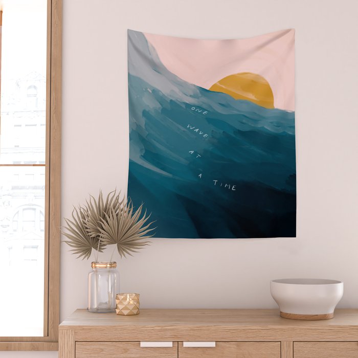 "One Wave At A Time" Wall Tapestry Gallery Image 2
