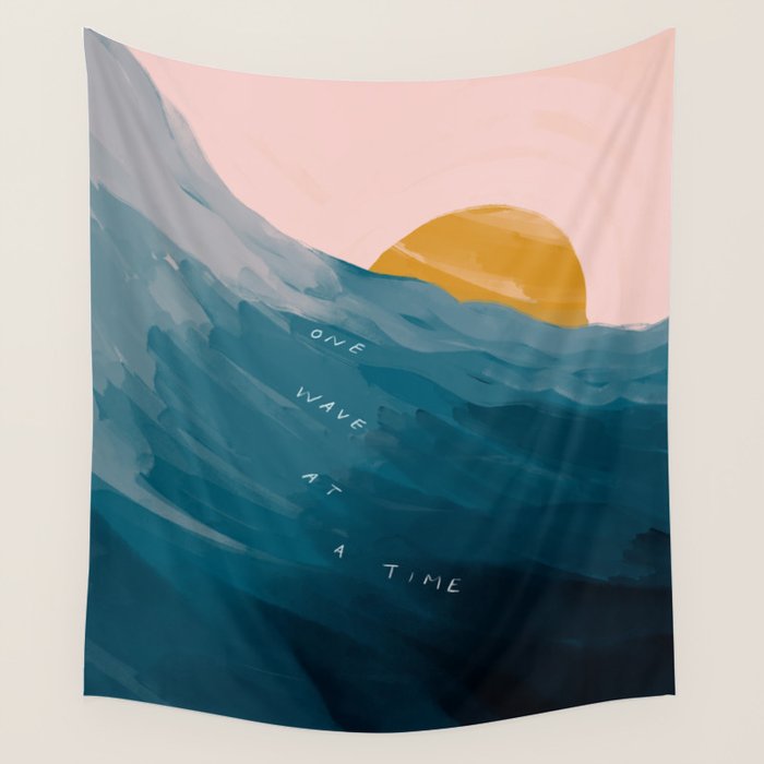 "One Wave At A Time" Wall Tapestry Gallery Image 1
