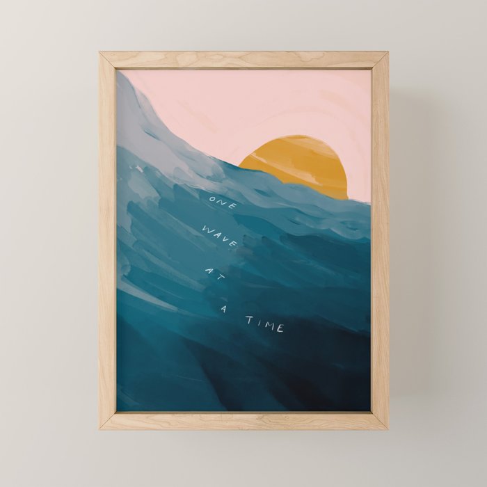 "One Wave At A Time" Mini Art Print Gallery Image 1