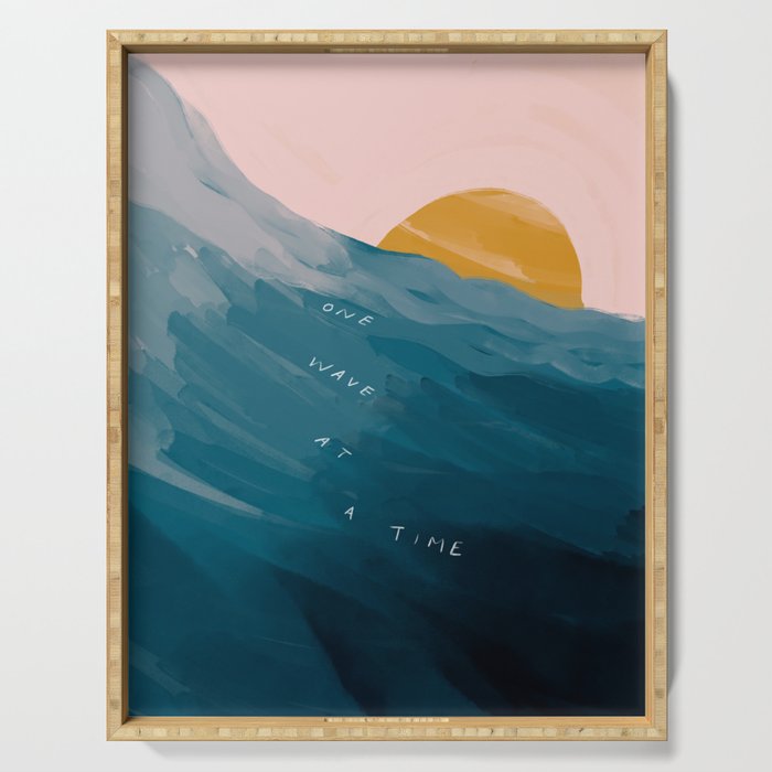 "One Wave At A Time" Serving Tray Gallery Image 1