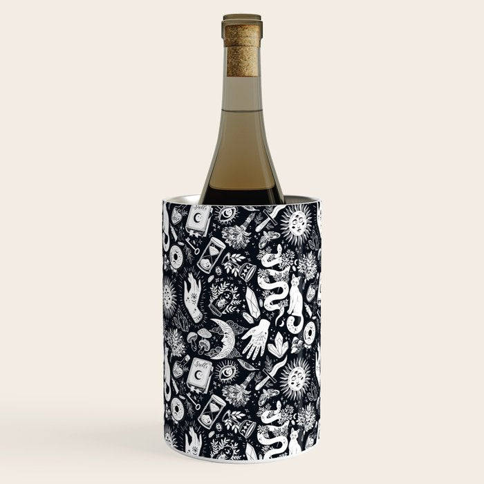 Witchy Things In Black And White Wine Chiller Gallery Image 3