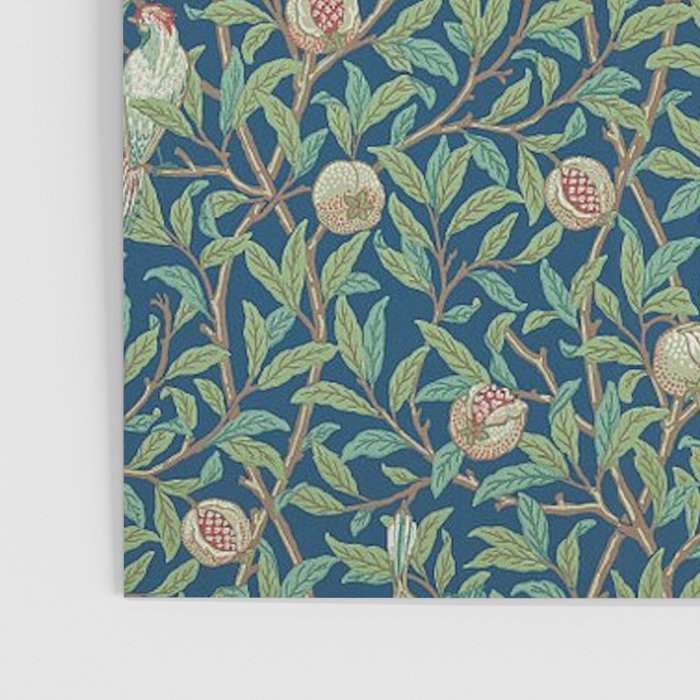 William Morris Bird and Pomegranate Blue Sage Poster Gallery Image 3