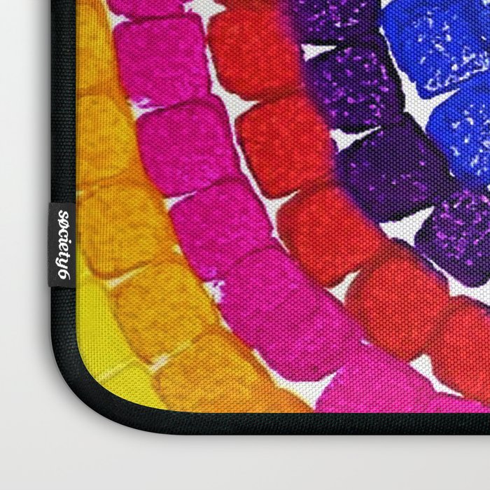'Sunrise Over Harlem,' portrait painting in the style of Alma Thomas Laptop Sleeve Gallery Image 3