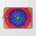 'Sunrise Over Harlem,' portrait painting in the style of Alma Thomas Laptop Sleeve Gallery Image 1