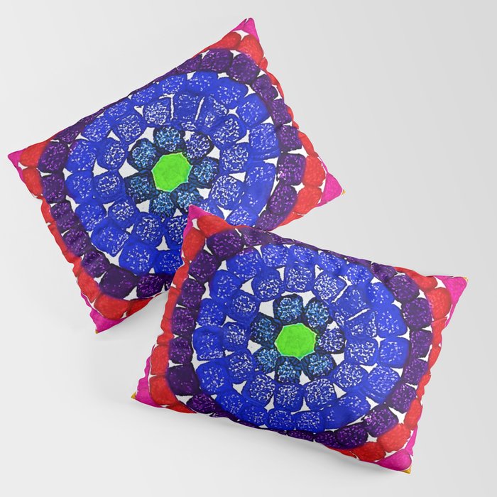 'Sunrise Over Harlem,' portrait painting in the style of Alma Thomas Pillow Sham Gallery Image 3