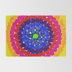 'Sunrise Over Harlem,' portrait painting in the style of Alma Thomas Rug Gallery Image 2