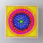 'Sunrise Over Harlem,' portrait painting in the style of Alma Thomas Mini Art Print Gallery Image 1