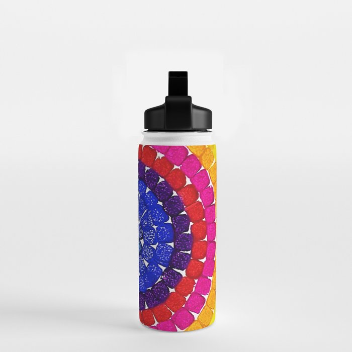 'Sunrise Over Harlem,' portrait painting in the style of Alma Thomas Water Bottle Gallery Image 2