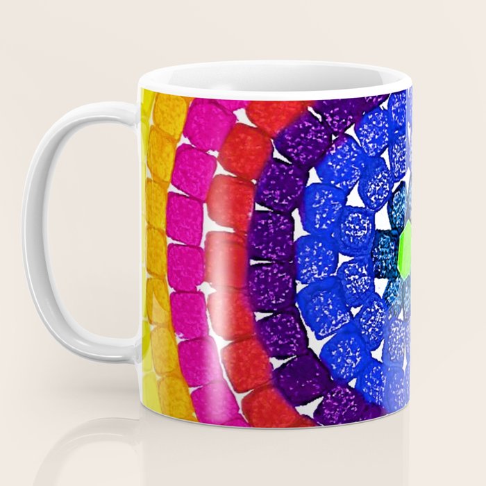'Sunrise Over Harlem,' portrait painting in the style of Alma Thomas Coffee Mug Gallery Image 3