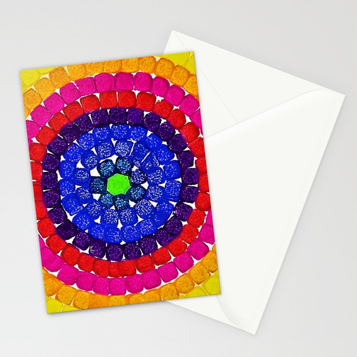 'Sunrise Over Harlem,' portrait painting in the style of Alma Thomas Stationery Card Gallery Image 2