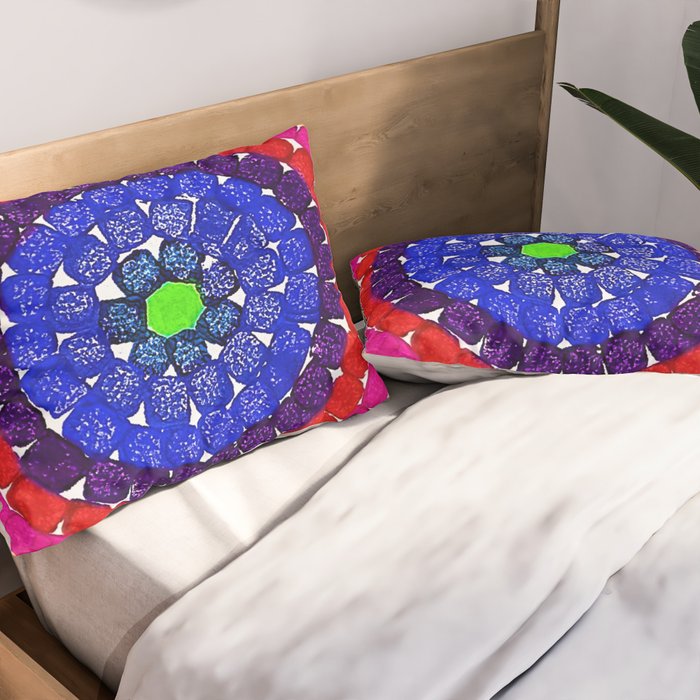 'Sunrise Over Harlem,' portrait painting in the style of Alma Thomas Pillow Sham Gallery Image 2