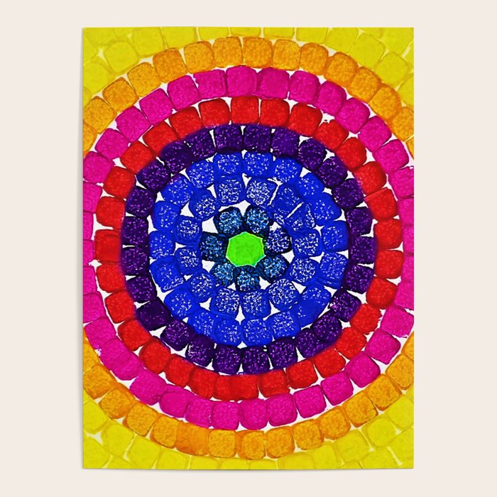 'Sunrise Over Harlem,' portrait painting in the style of Alma Thomas Poster Gallery Image 4
