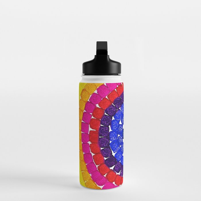 'Sunrise Over Harlem,' portrait painting in the style of Alma Thomas Water Bottle Gallery Image 3