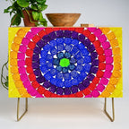 'Sunrise Over Harlem,' portrait painting in the style of Alma Thomas Credenza Gallery Image 1