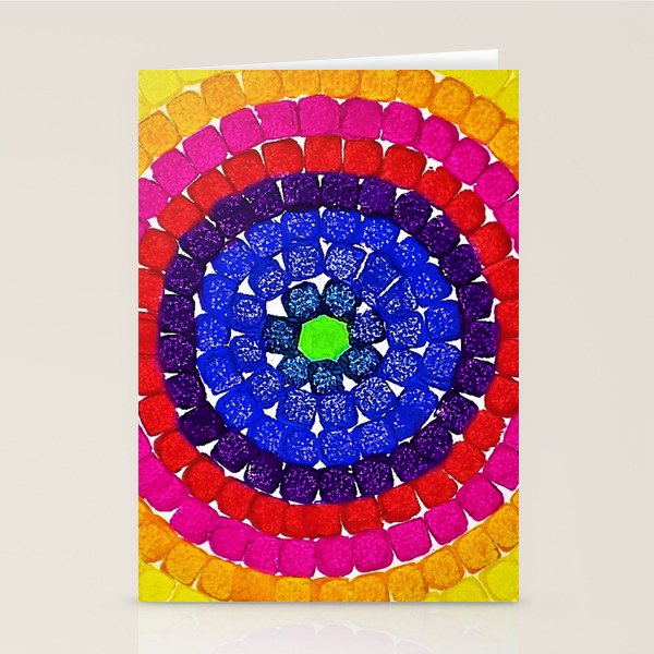 'Sunrise Over Harlem,' portrait painting in the style of Alma Thomas Stationery Card Gallery Image 2