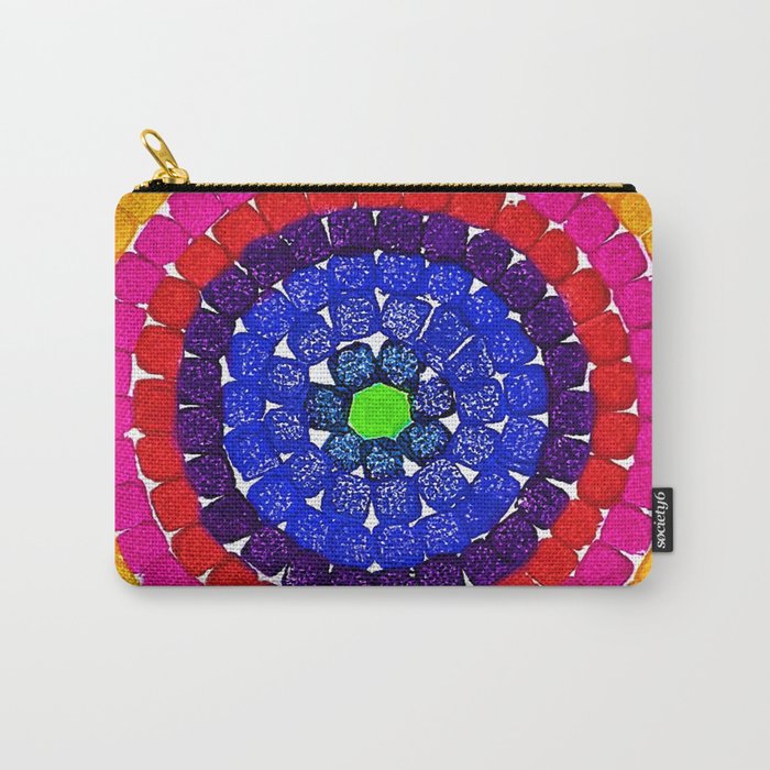 'Sunrise Over Harlem,' portrait painting in the style of Alma Thomas Carry All Pouch Gallery Image 1